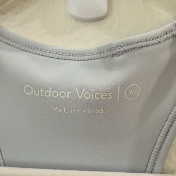 Outdoor Voices Women’s Medium Light Blue Grey Doubles Exercise Mini Dress - Picture 8 of 10